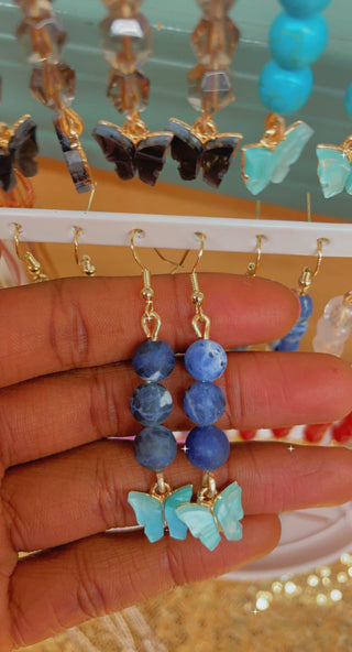 Lapis Lazuli Butterfly Earrings